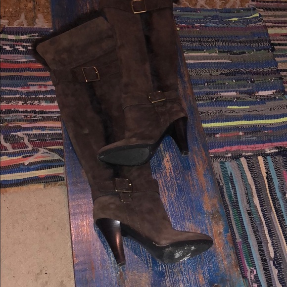 Coach soft beautiful chocolate brown suede fur - Picture 1 of 6